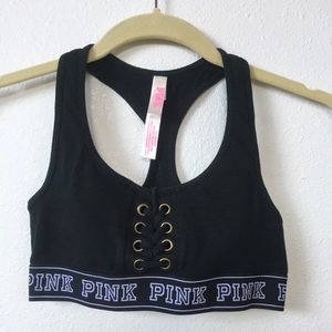Lace Up Pink Bra